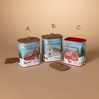 Cannister Barn Holiday Scene
