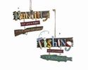 Ornament fishing/hunting sign