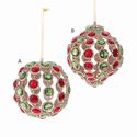 Ornament Jeweled Red and Green