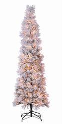 5' Foot Iceland Flocked White Christmas Tree