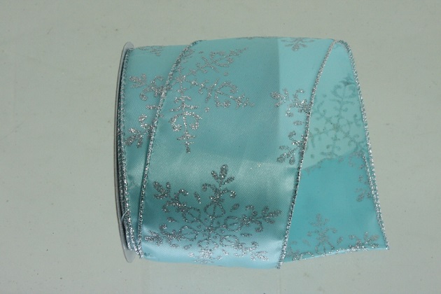 RIBBON TURQUOISE WITH SNOWFLAKE