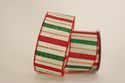 Ribbon Red Green And Gold Stripe
