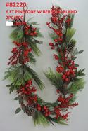 Garland Red Berries 6FT