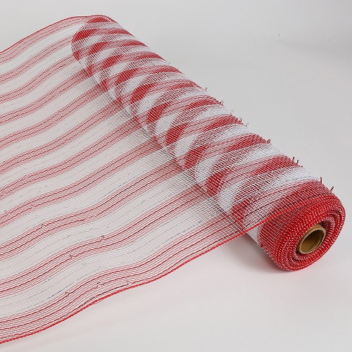 Mesh Roll Red White Stripe