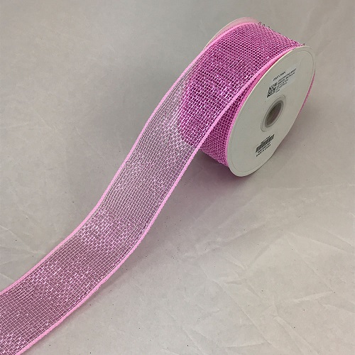 Ribbon Mesh Metallic Pink