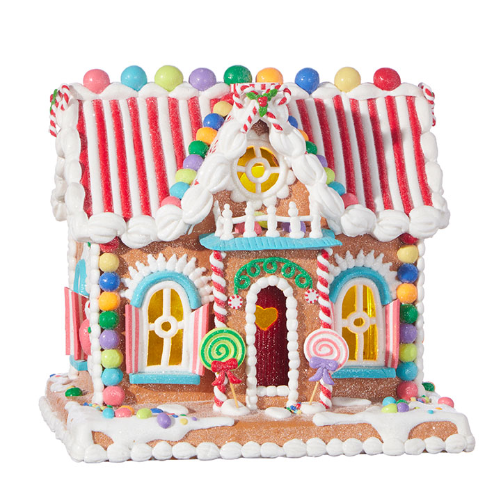 Gingerbread House Candy Lighted