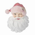 SANTA FACE WITH PINK HAT WALL ART