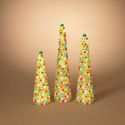 Candy Gum Drop Trees S/3 Lighted