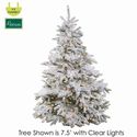 Tree Flocked 7.5 Foot Lighted