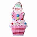 Ornament Santa Cupcake Pastel