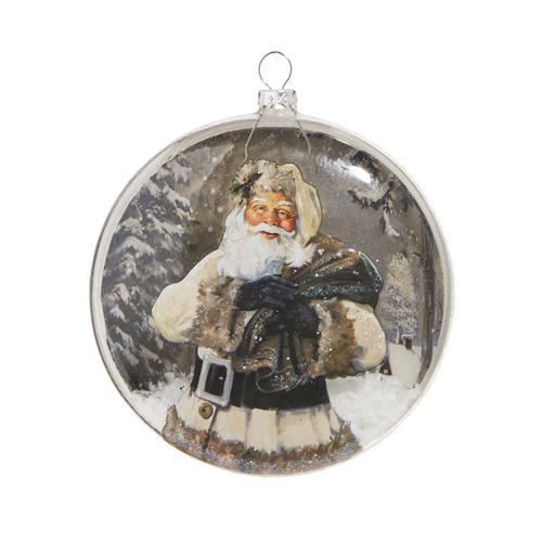 Ornament Santa Disc Woodland