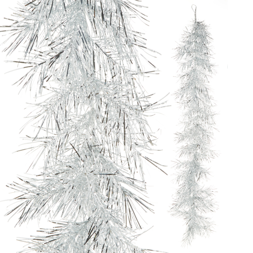 Garland Tinsel Silver