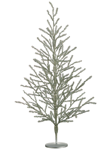 Tree Tinsel Silver Metal