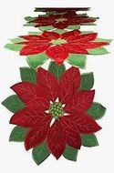 Table Runner  Poinsettia Cut Out