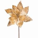 Poinsettia Stem Sequin Gold