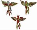 Ornament Bird Clip Sequin