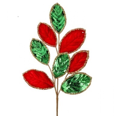 Spray Velvet Red Green Sequin