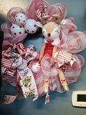 Wreath Reindeer Girl Plush