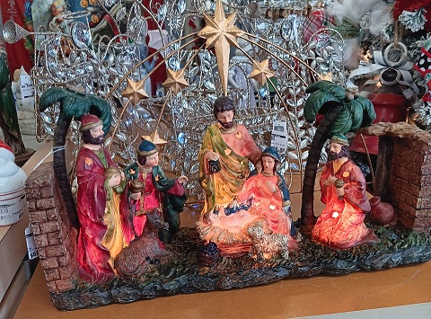 Nativity Set Pastel Lighted