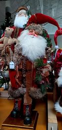 Santa Woodland With Snow Shoes