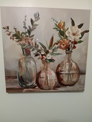 Canvas Picture Flowers Vases