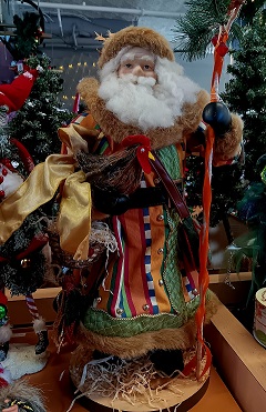 Santa Holding Rooster