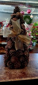 Pinecone Tree Gold Brushed