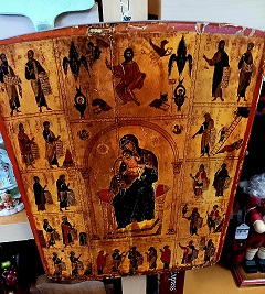 Plaque Wood Greek Icon