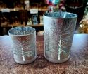 Candleholders S/2  Frosted Tree Design