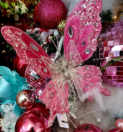 Ornament Butterfly Pink
