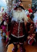 Santa Burgundy  Gold Trim