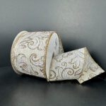 Ribbon Plumes White Champagne