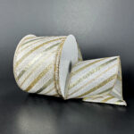 Ribbon Stripes Champagne White