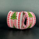 Ribbon  Tree Red White Stripe