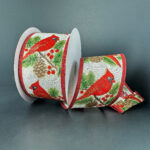 Ribbon Cardinals Pinecones