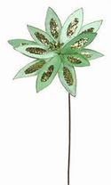 Poinsettia Sequin Mint Green