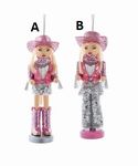 Ornament Cowgirl Nutcracker
