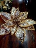 Poinsettia Gold Glittered