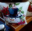 Pillow Snowman Design