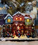 Santa Musical Village Scene