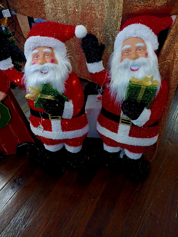 Santa Lighted Mesh Fabric