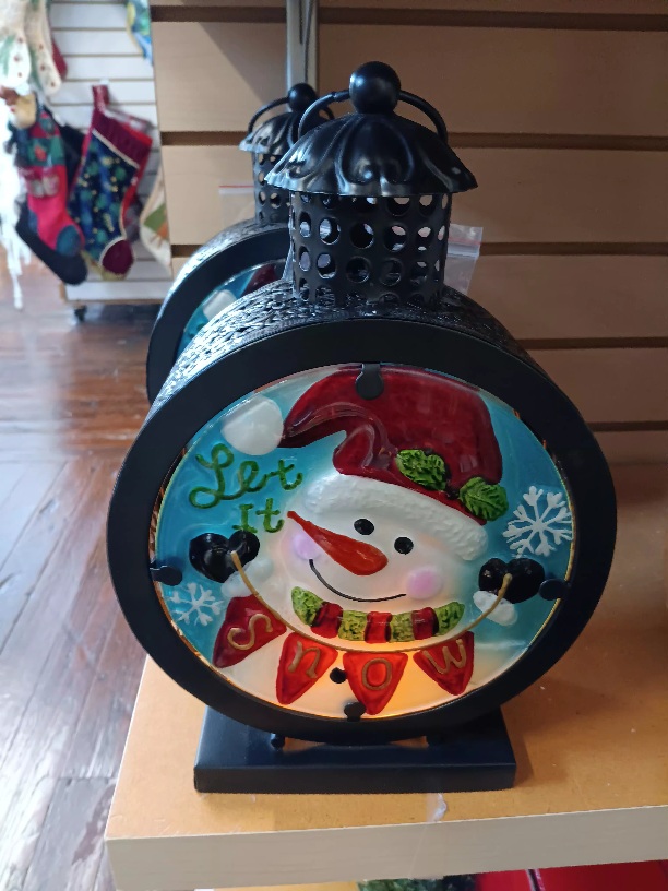 Snowman Lighted Lantern